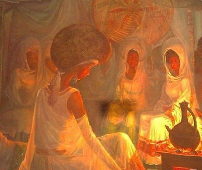 Women at coffee ceremony