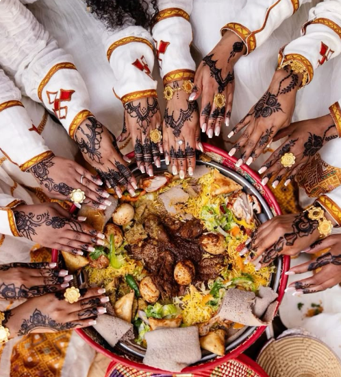 Ethiopian food gathering